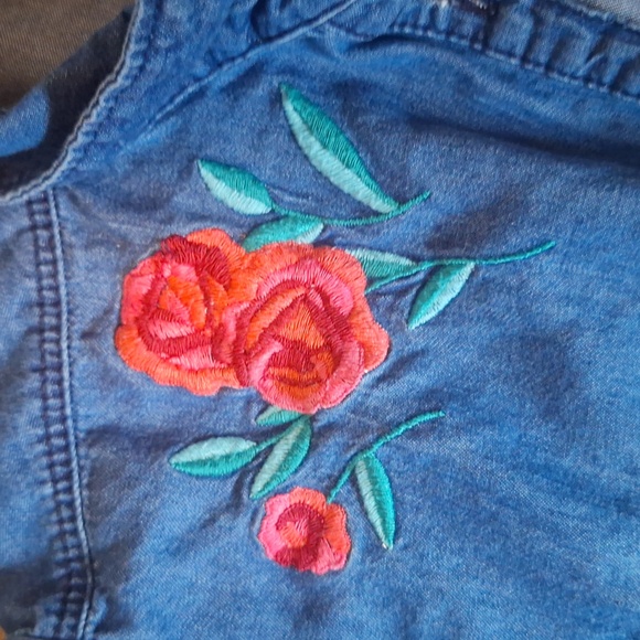 Red Rose Embroiderd Dress - Picture 6 of 8